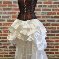 alt="steampunk wedding dress"