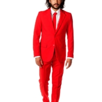 alt="red suit devil party costume"
