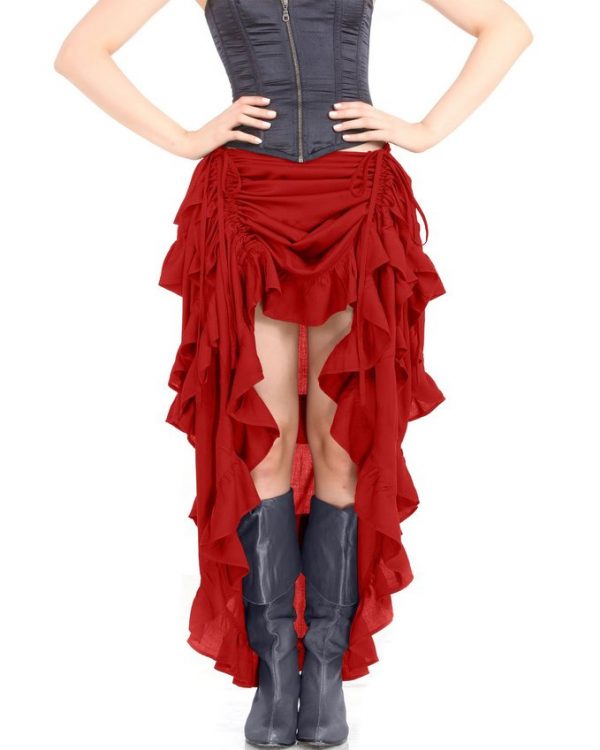 alt="red show girl victorian skirt