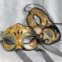 alt="paper mache couples masks"