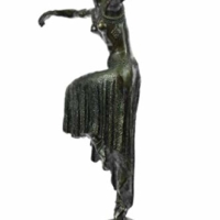 alt="european bronze collectible sculpture of a Turkish Dancer"