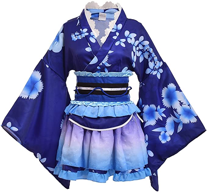 Blue Anime Kimono | Masquerade Fun
